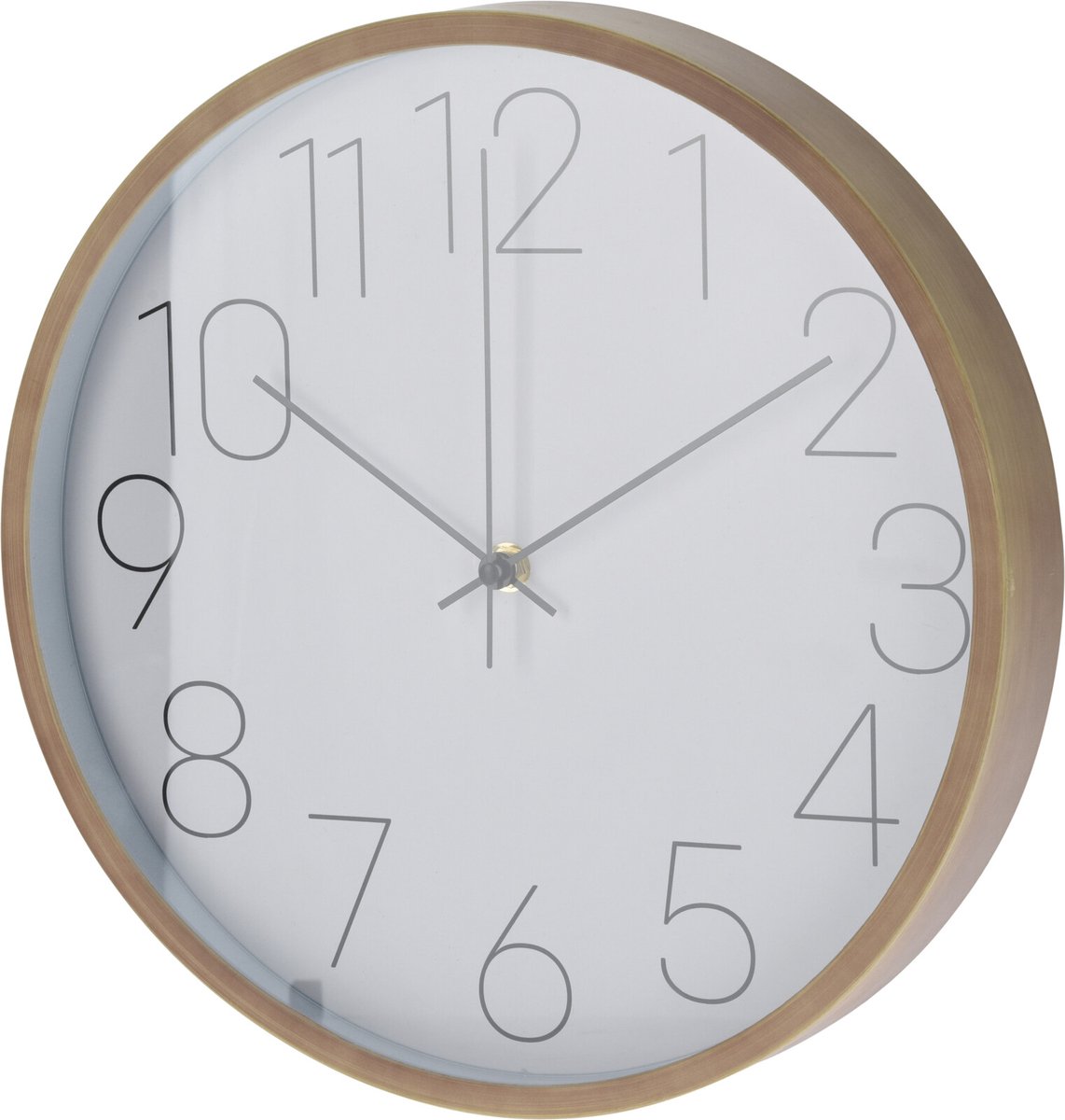 Wandklok speelgoed educatief 30cm hout look rand multicolor.