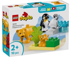 foto van LEGO DUPLO Stad Families van wilde dieren: pinguïns en leeuwen - 10442