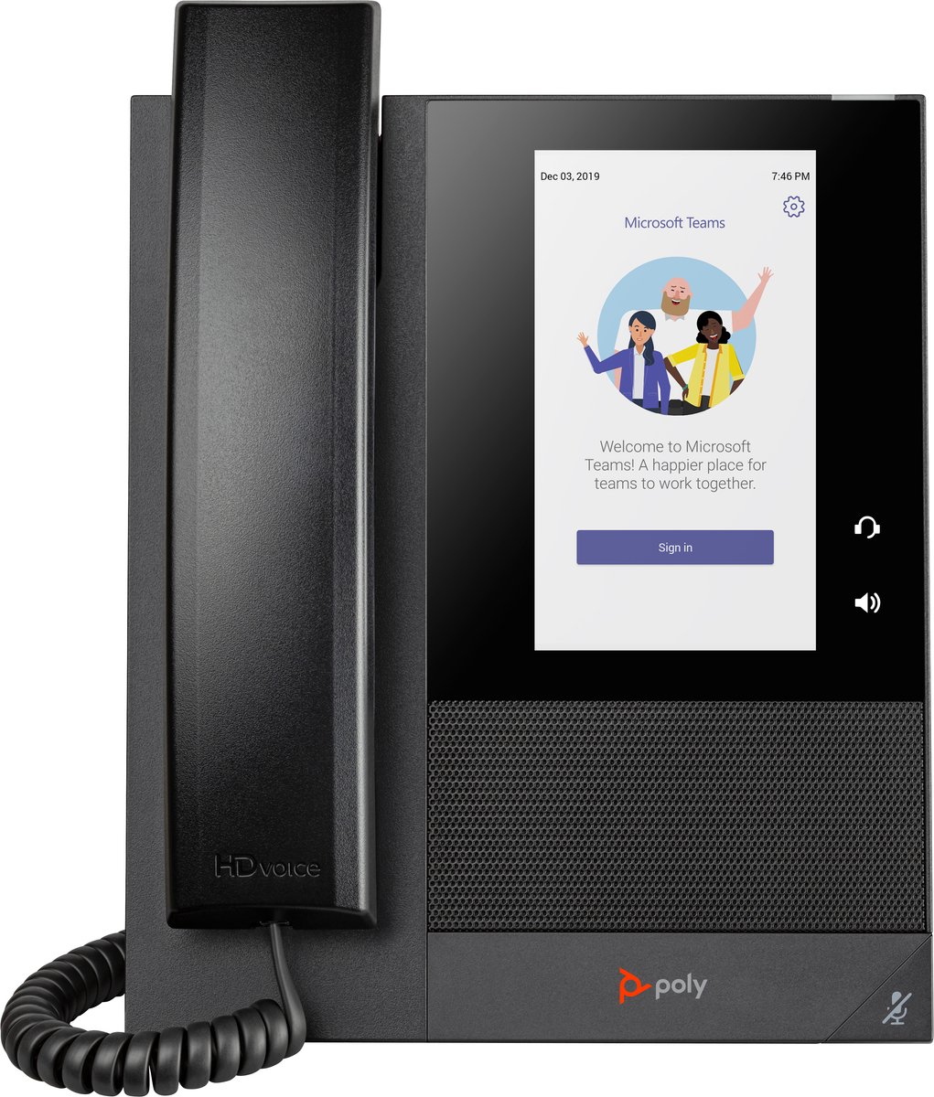 Poly CCX 400 Business Media Phone voor Microsoft Teams met PoE-ondersteuning