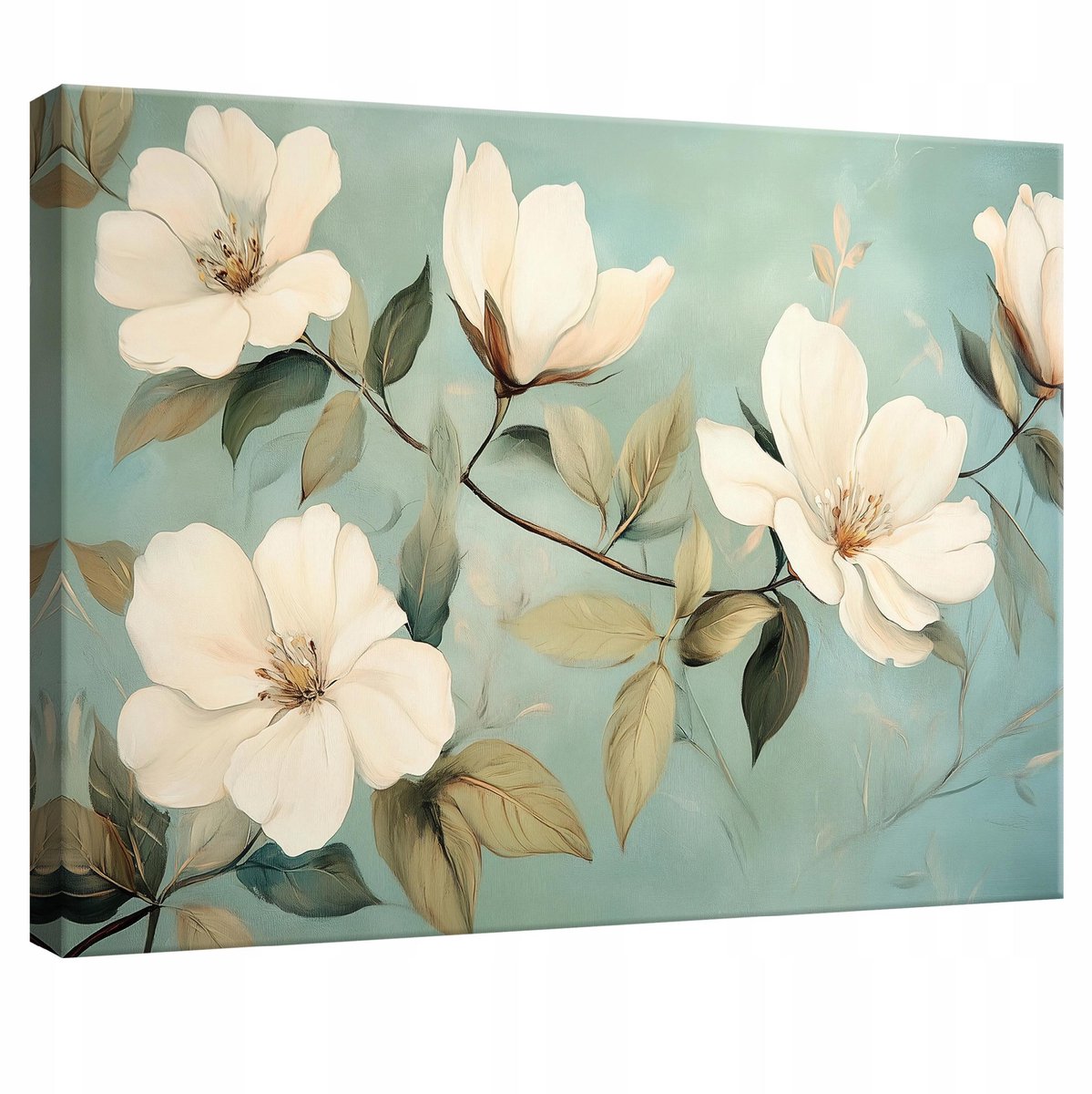 WALLARENA Canvas schilderij - 60x40 cm - moderne bloemen voor slaapkamer, woonkamer en keuken multikleurig
