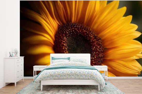 Behang - Fotobehang Geel - Zonnebloem - Zomers - Breedte 320 cm x hoogte 240 cm