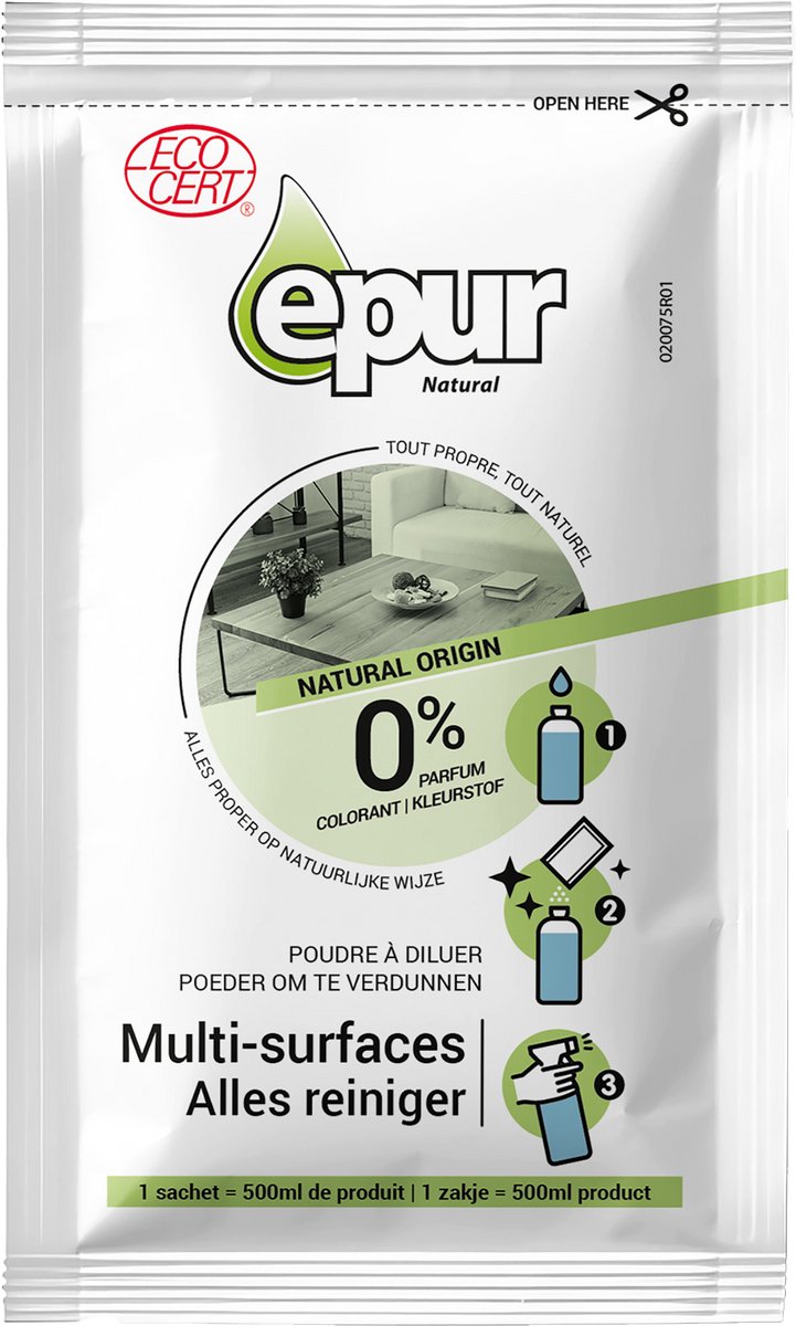 Epur - Allesreiniger - Poeder om te verdunnen - 10 g poeder + 500 ml water = 500 ml product