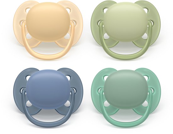 Philips Avent Ultra Soft - Superzachte siliconen fopspeen (6-18 mnd) - Voor gevoelige huid - 4 stuks - SCF091/53 van Philips Avent — afbeelding 2