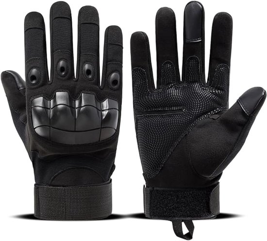 Leger handschoen - Zwart - Militaire tactische handschoenen - L - Airsoft - Grip