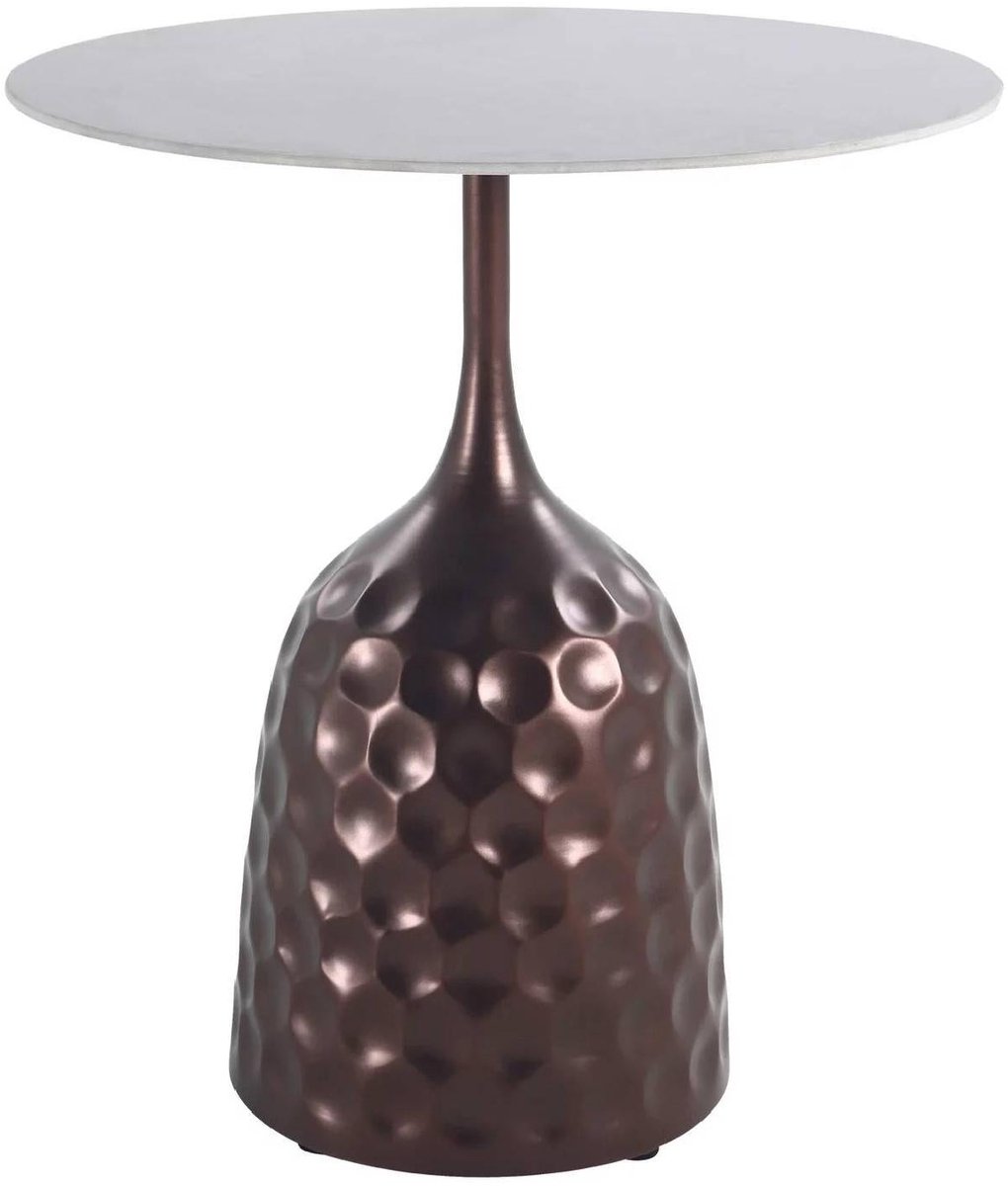 PTMD COLLECTION PTMD Bijzettafel Anna - 50x50x55 cm - Metaal - Brons