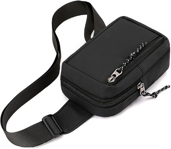 Sling Bag Borsttas, klein, voor heren en dames, schoudertas, waterdichte schoudertas, kleine crossbody mobiele telefoontas voor jongens en meisjes, outdoor sporten wandelen