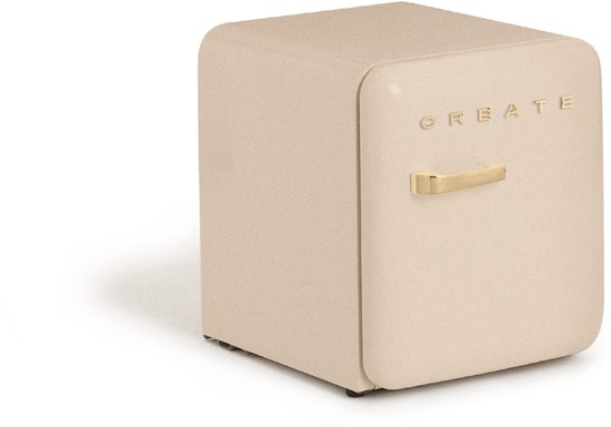 CREATE - Koelkast in retrostijl - Zand - Handvat Goud - FRIDGE RETRO 48L van create — afbeelding 3