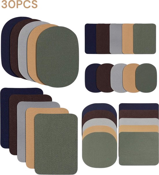 Reparatiepatches 10 Stuks Ovale Opstrijkbare Patches Decoratieve Reparatieset