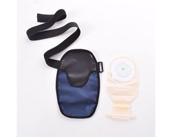 Omslag van 1 stuk - Stomazakje - Verstelbare stomazakje - Waterdichte stoma zakken - Unisex stomazakje - Draagbare stomazakje - Urethrostomie - Enterostomie - 31*18.5cm(blauw)