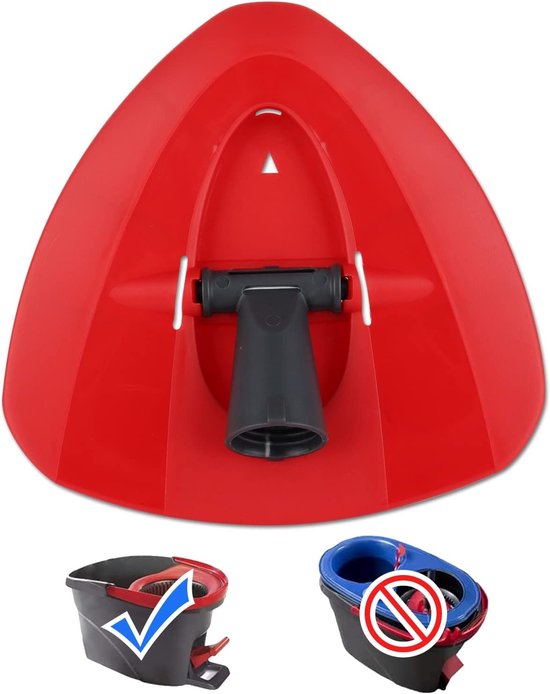 Tête de rechange pour balai rotatif SNQ - Basis Driehoek - Compatible avec balai Turbo 2 en 1 - Rouge - 16 x 15,5 cm