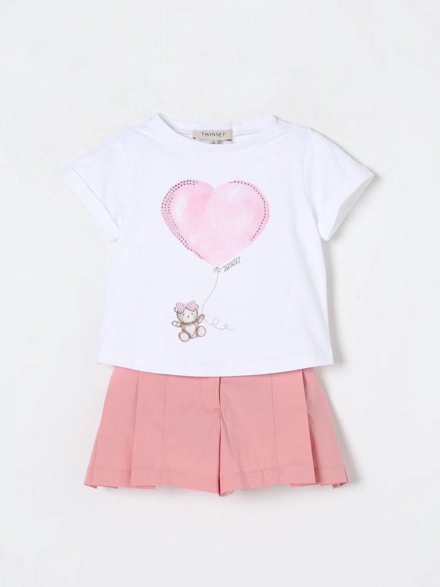 Heart Balloon Teddy Bear Set Kids - White Ropes Cords