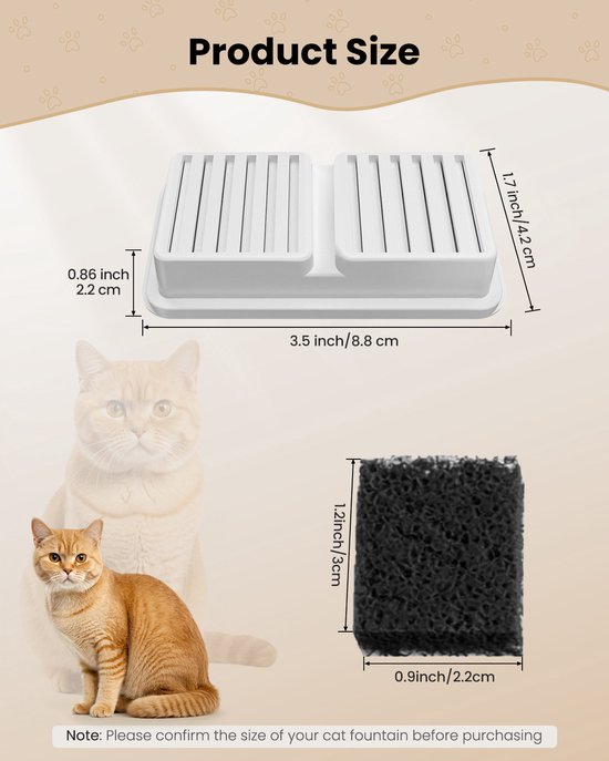 Boncy® Drinkfontein filter - 6 Stuks Filters voor Luxe Drinkfontein Kat