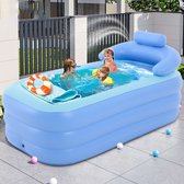 Opblaasbaar Opvouwbaar Bad – 150x74x54 cm – Met Rugleuning & Pomp – Voor Volwassenen & Kinderen