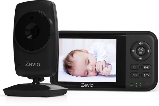 Afbeelding van Zevio Babyfoon Comfort Met Camera 3.2 Inch Zwart Getest -