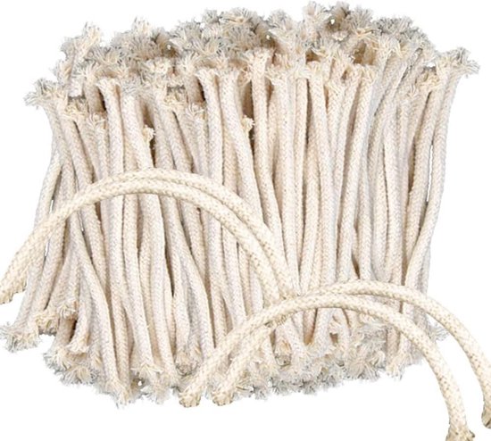 5 stuk Olielamp Lont - Lont - Brander - Aansteeklont - Touw - Katoen lont - 50 cm - wit - LOUZIR — afbeelding 2