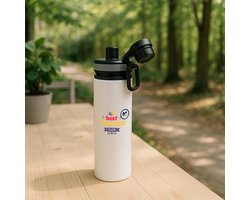 Hacebo® - Docent cadeau - waterfles met draaidop grijs - Meester en juffen cadeau - de beste leraar/lerares - afscheidscadeau - Collega cadeau - verjaardagscadeau - verjaardag - cadeau - geschenk - leuke cadeau - water fles - 850ML