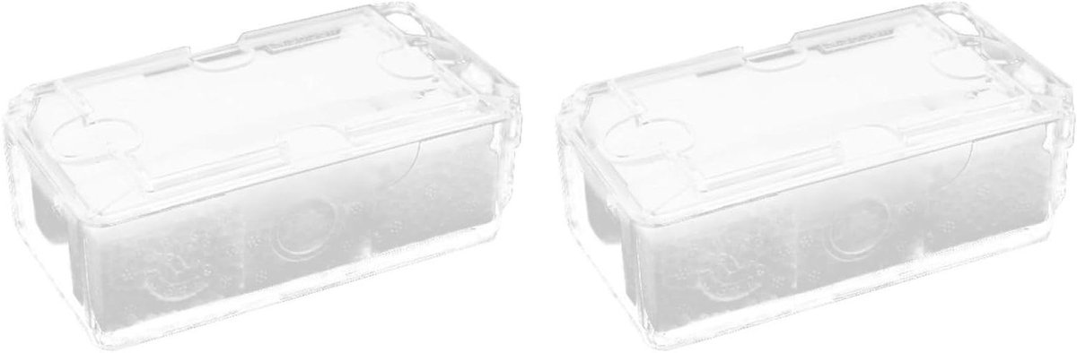 Allecto Plus - Transparante horlogedoos voor horloges - Set van 2 - Sieraden opbergbox - Reishouder - Kunststof - Heren - Transparant