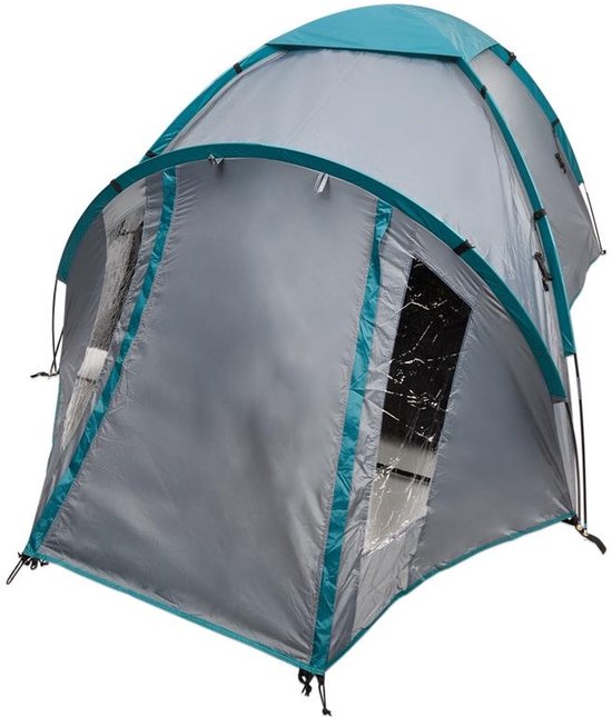 Dutchers® Pop-Up Tent - 3 Personen - Automatische Tent voor Kamperen, Reizen, Strand & Hiking - Campingtent - Kampeertent - Koepeltent - UPF 50+ - UV Bestendig - Waterdicht & Ventilerend - Inclusief Draagtas, Haringen & Touwen - Grijs van Dutchers — afbeelding 4