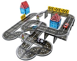 foto van Magna Minds - Magnetisch Speelgoed - Wegenset met Auto's - 78 stuks - Magnetic Tiles - Constructie speelgoed - Magnetische tegels - Montessori speelgoed - Magnetic toys - Magnetische bouwstenen - Speelgoed Kinderen