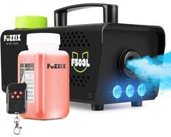 Rookmachine - met 250 ml rookvloeistof - Fuzzix F503 - Rook machine met draadloze afstandsbediening - Ingebouwde RGB Leds
