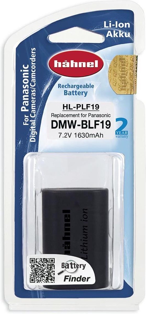 Hähnel HL-PLF19 accu - Panasonic DMW-BLF19 model