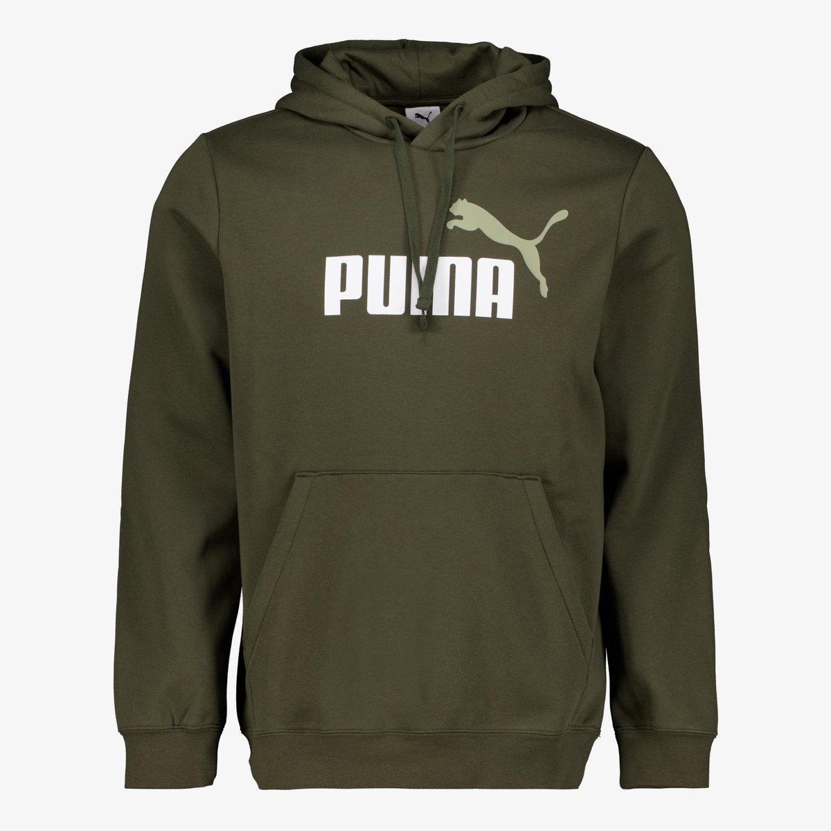 Puma Essentials 2 Color No. 1 Logo hoodie donkergroen