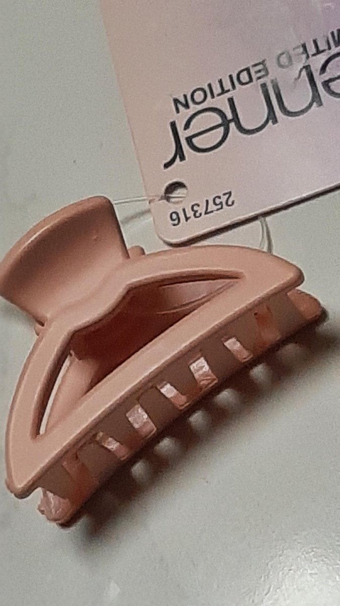 Medium haarklem pink - Zenner limited edition - style & go - middel - pastel licht roze - 4 x 2 cm