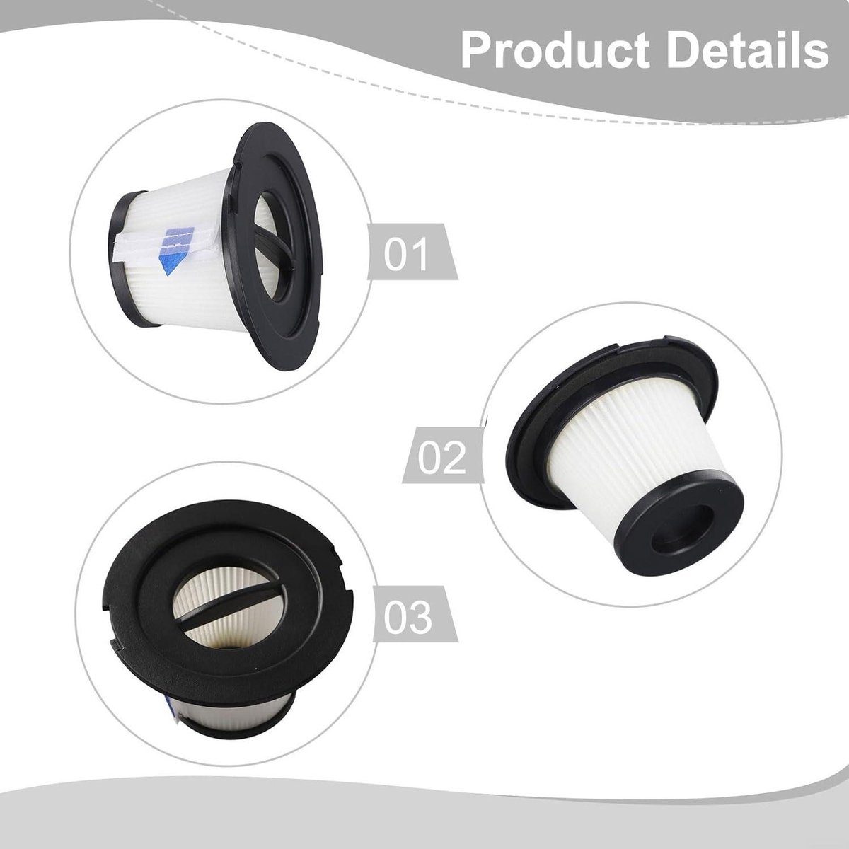 Greenote Wasbare HEPA Filter Vervanging Fit Stofzuiger GSC50 (2 Pack) Geschikt voor ASIN: B08T5WSLZL (oude versie
