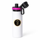 Gourde Hacebo® - 30 ans avec bouchon à vis rose - Cadeau idéal pour fêter ses 30 ans, être en couple ou marié(e) depuis 30 ans - Anniversaire - Gourde - 850 ml