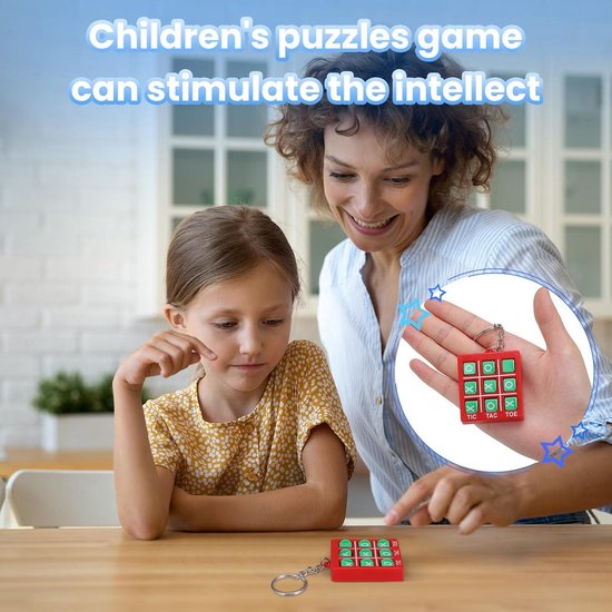 Tic Tac Toe Elektronisch spel, 3-in-1 elektronisch handheld puzzelconsole, klassieke noughts en kruisen, bordspel voor kinderen en volwassenen, erjaardagscadeaus voor alle leeftijden