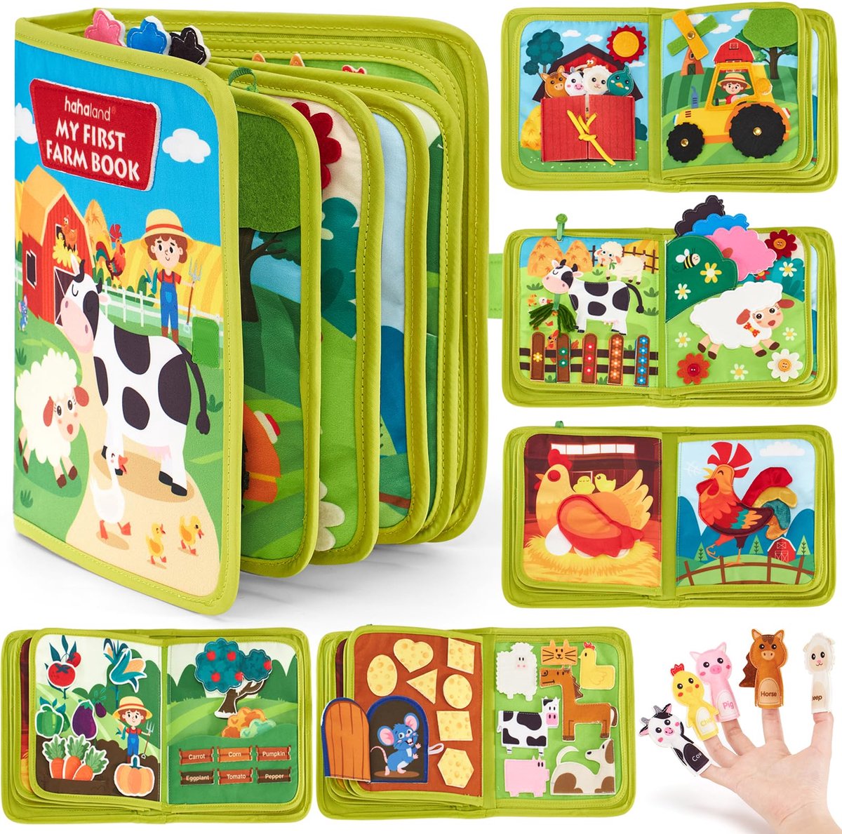 Crrynuo Montessori Viltboek - Activiteitenboek 1+ jaar - Educatief speelgoed