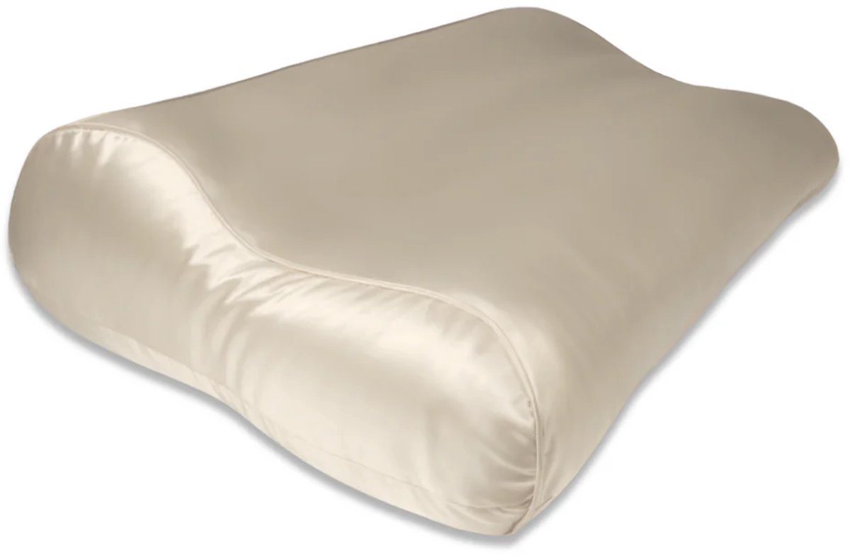 Silk Heaven 100% Zijden kussensloop ergonomisch Donker Champagne - 19MM - 40x60cm - Satijn geweven zijden kussensloop - Silk Heaven - 40x60cm