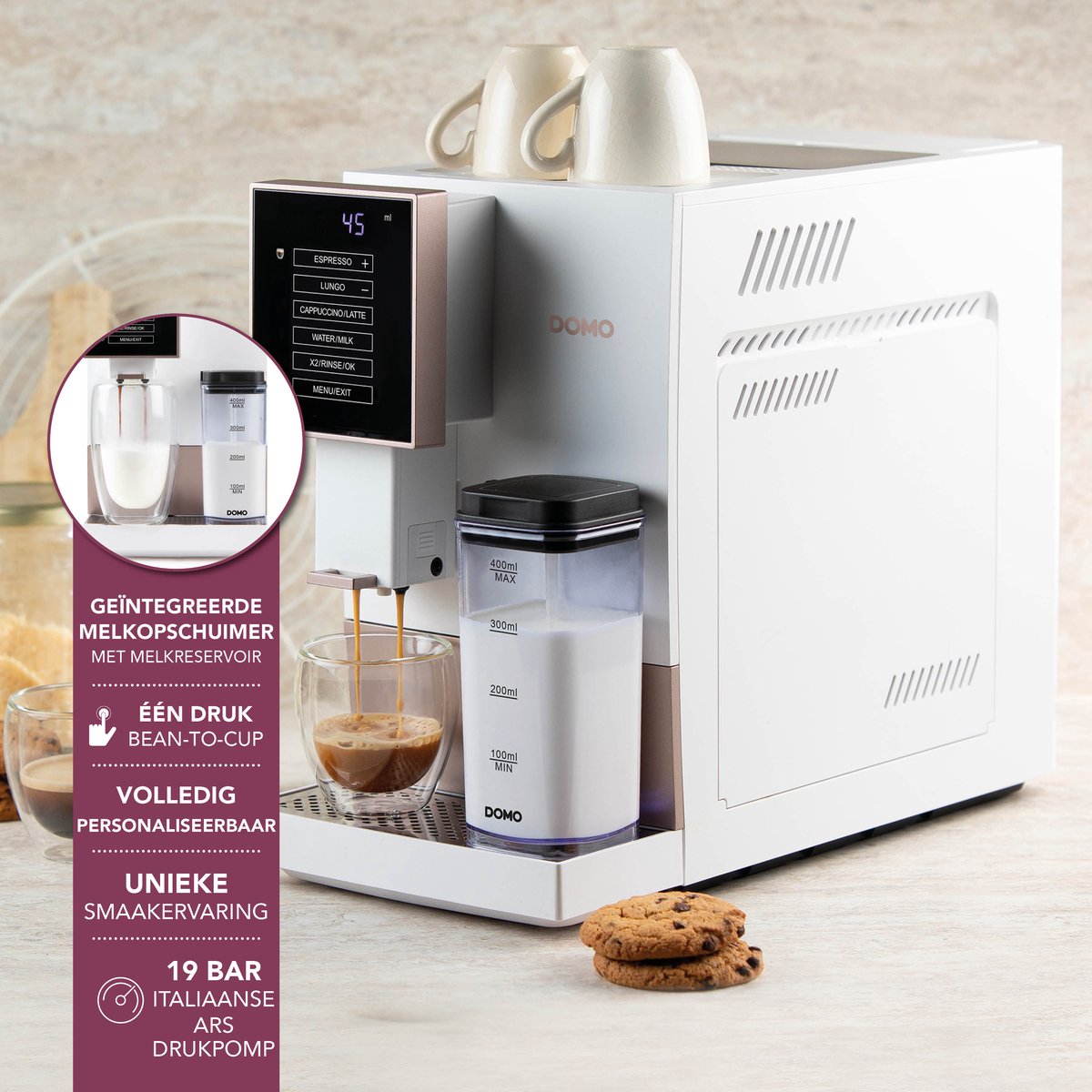 DOMO DO742K Volautomatische Espressomachine met - afbeelding 2