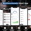 Schermen van de Claire app met temperatuur, instellingen en live grafieken.