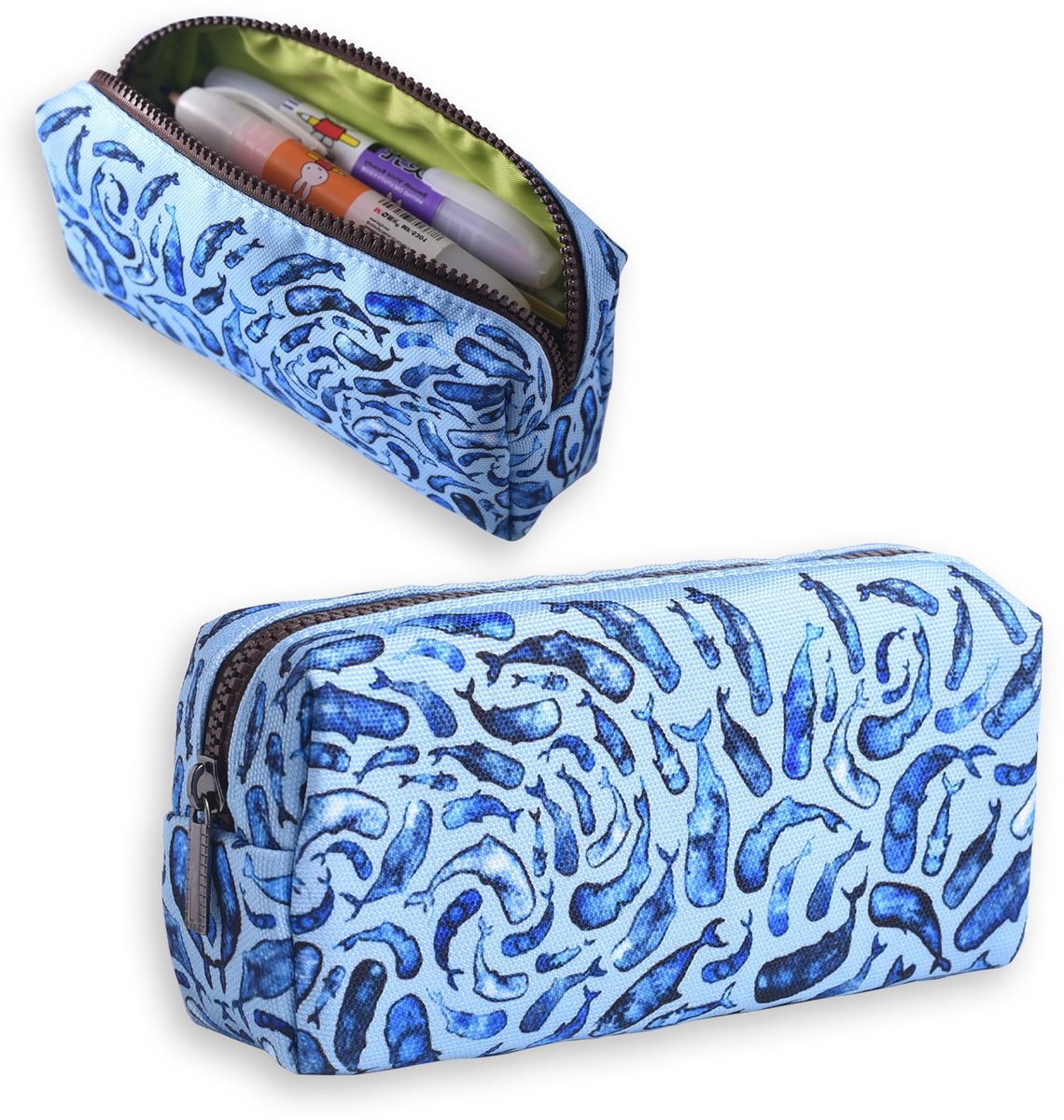 Pennenzak Ruime Capaciteit - Walvis Orca Design - Voor School & Kantoor