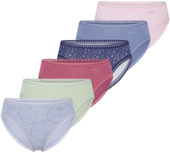 sloggi Lot de 6 slips / caleçons pour femmes GO Crush