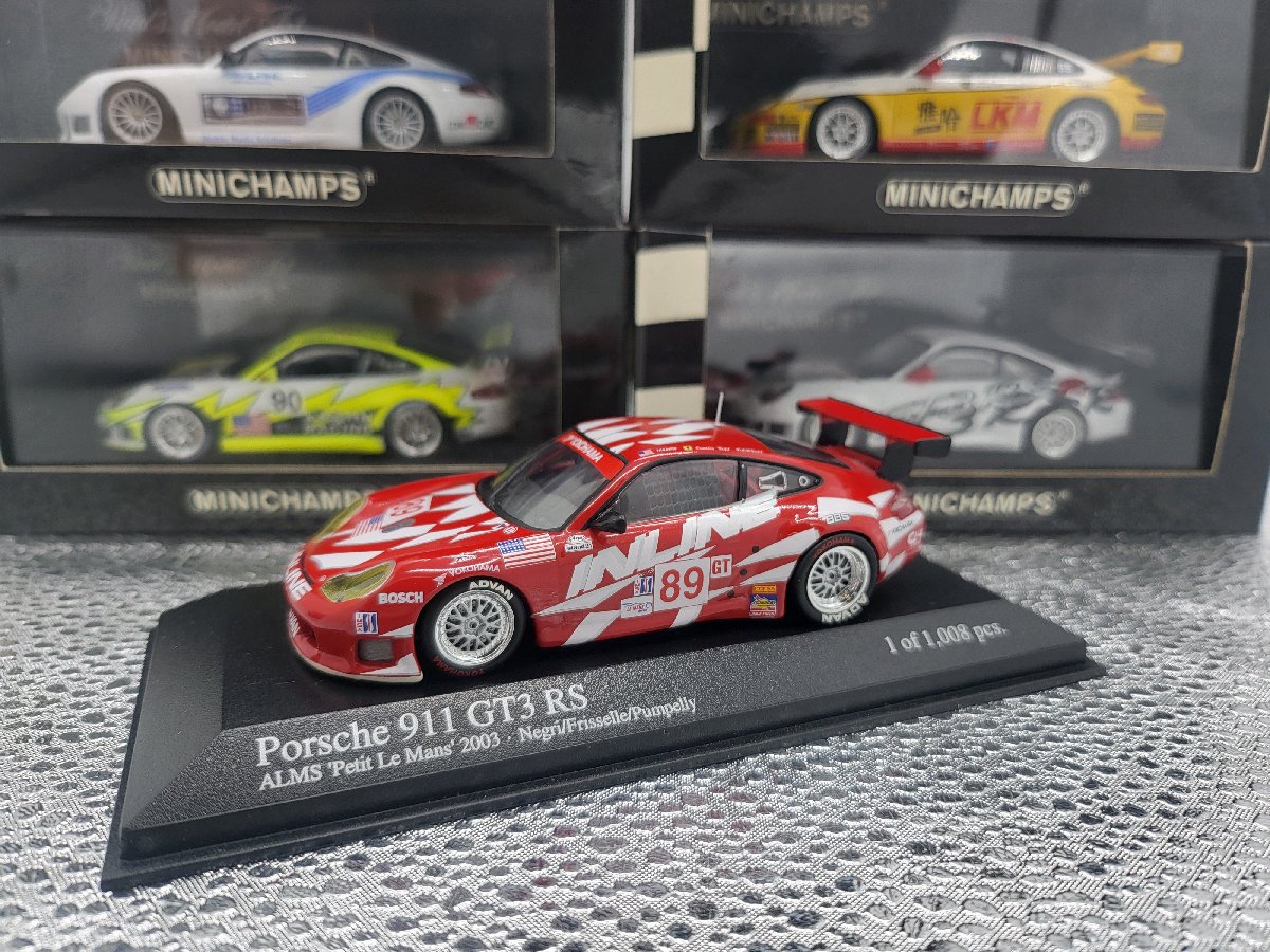 Porsche 911 GT3 RS Minichamps Modelauto 1:43 2003 Oswaldo Negri Jr. / Burt Frisselle / Spencer