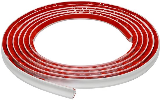 Foto: Flexibele plakplint 10 meter wit ral9010
