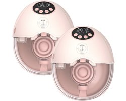 TSD goods – Elektrische Borstkolf – Handsfree Borstkolf – Borstkolf – Dubbele Borstkolf – Met 30 Moedermelk Bewaarzakjes - Roze