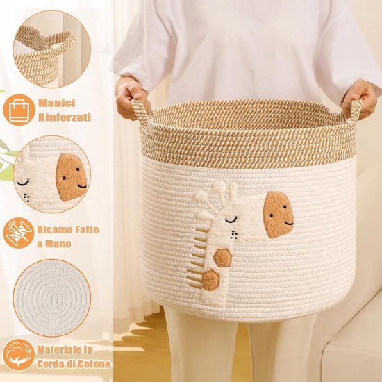 Luiertas-luiermand-luier organizer-opbergmand, Verschoontafel - Geschikt voor Baby Opbergmand, Kinderen, Speelgoedmand, Plank Cadeau, Badkamer, Verschoontafel, Opbergdoos - Khaki - 30x30cm — afbeelding 2