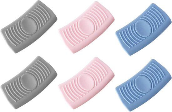 Foto: 3 paar siliconen assist handvat houder siliconen hot handle houder hittebestendige warm handvat mouwen voor bakplaten braadpan metalen koekenpannen kookgerei