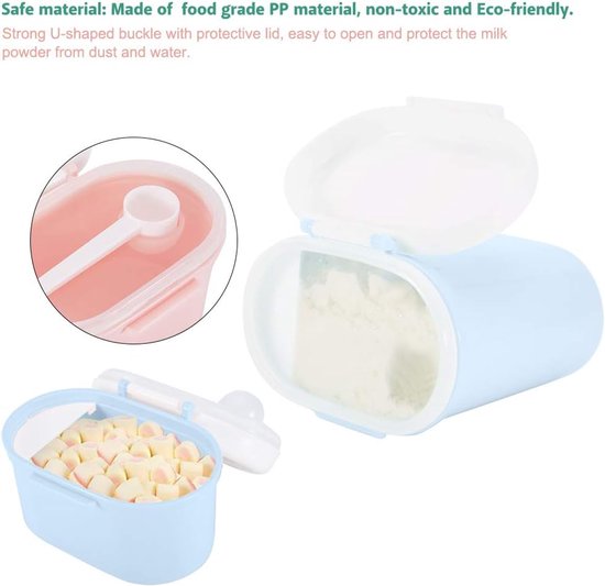 Baby Milk Powder Dispenser, Kids Formula Seal Storage Box Container Micro Fridge Safe Child Candy Fruit Snack Cup Canister for Travel Picnic(L-Blue) van Merkloos	 — afbeelding 4
