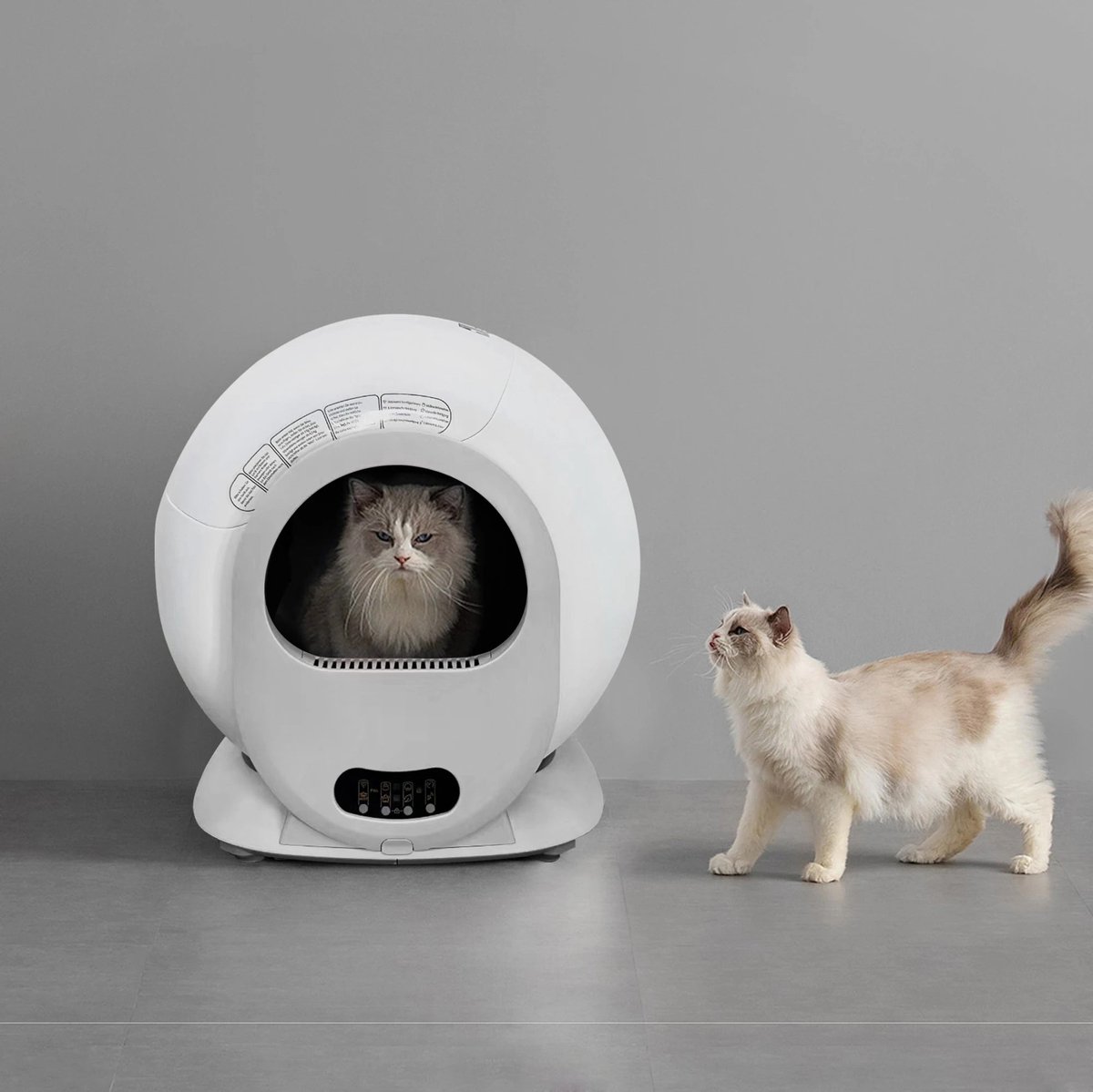 Kattenbak – Automatische Kattenbak – Zelfreinigende Kattenbak – Elektrische Kattenbak – Slimme Kattenbak – Wifi Bediening – Groot Afvalreservoir 9L