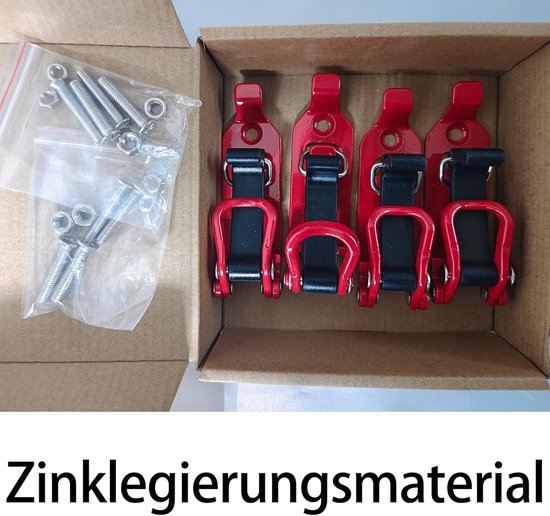 4 stuks schophouderklem snelontgrendelingsbeugels for wandmontage auto