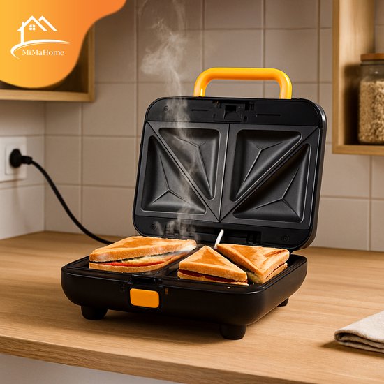 MiMaHome Wafelijzer met Verwisselbare Platen Pro - Tosti Apparaat - Contact Gril - 750W - Elektrisch Tosti Apparaat - Tosti Ijzer - Sandwich Maker van MiMaHome — afbeelding 4