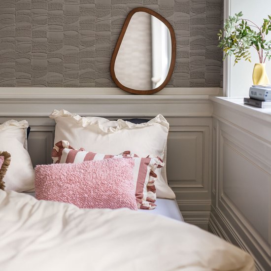 Dindi Home Dekbedovertrek White Ruffle - 140x220 - 100% katoen - Off White van Merkloos — afbeelding 2