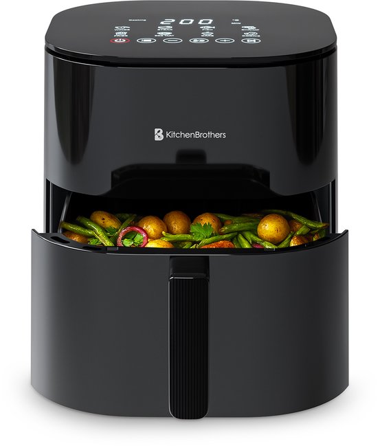 KitchenBrothers Airfryer XL 2000W 5L Zwart - KitchenBrothers - €56,99