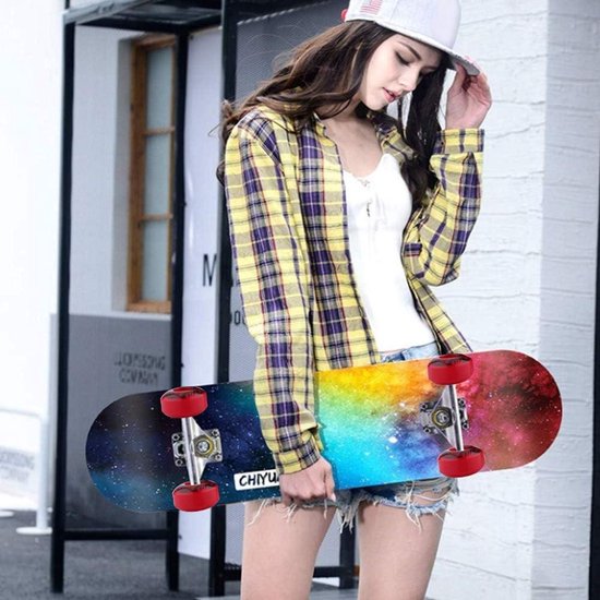4 Ruote Da Skateboard Longboard 52x30 Mm In PU, Durezza 100A, Colore Blu - Per Cruising E Trick Base - 4