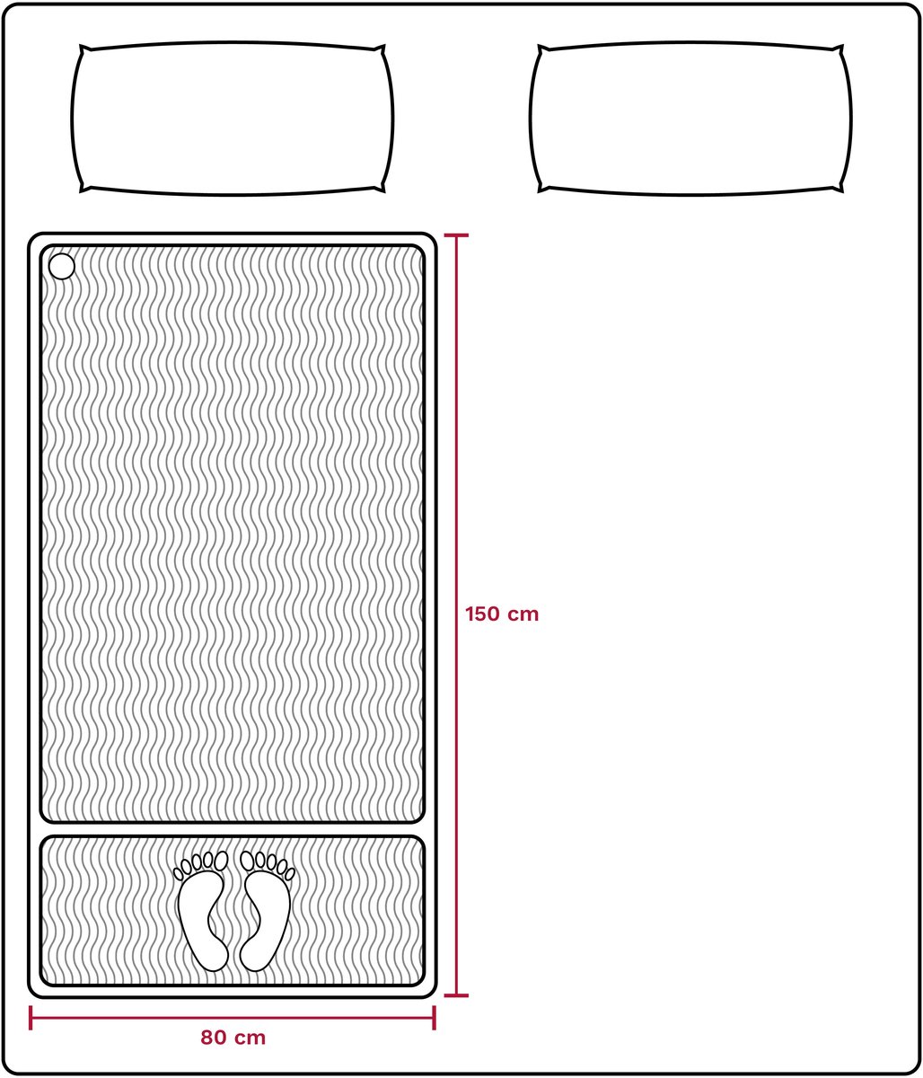 Inventum HN1312V elektrische onderdeken 150x80 cm - Eenpersoons - Aparte voetzone - 4 warmtestanden - Warmtedeken - Uitwasbaar - Automatische uitschakeling - Oververhittingsbeveiliging - Fleece/Katoen - Wit/Blauw – foto 5