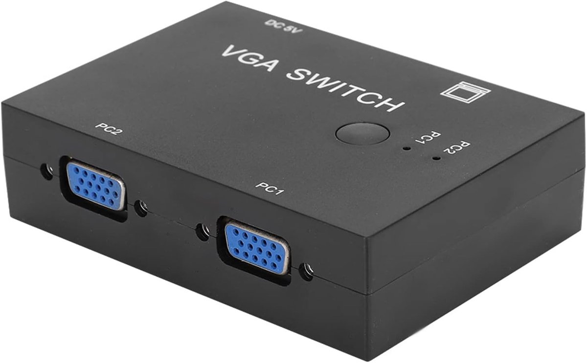 Image of 2 In 1 Out VGA Splitter, 2 Port Display Port Switcher HD Display Computer Accessoire voor Host Switch